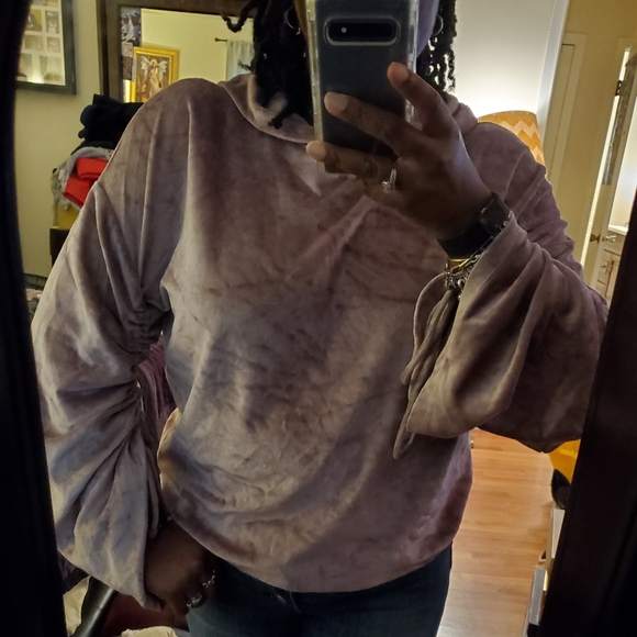 Express NWT velour hobo hoodie Medium - Picture 3 of 5